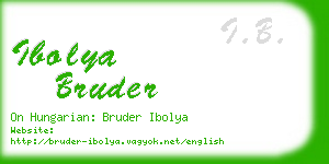 ibolya bruder business card